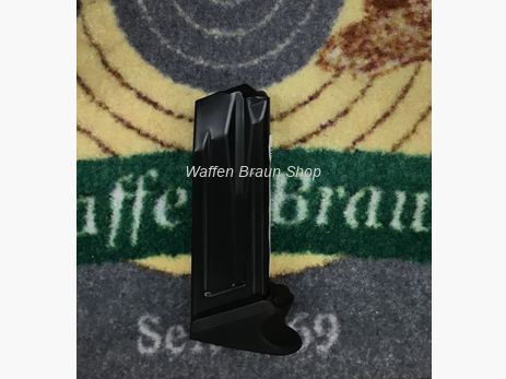 Magazin Heckler&Koch für P30SK, SFP9SK, Kal. 9x19 mit verl.Magazinboden, Schwarz, 10-Schuß