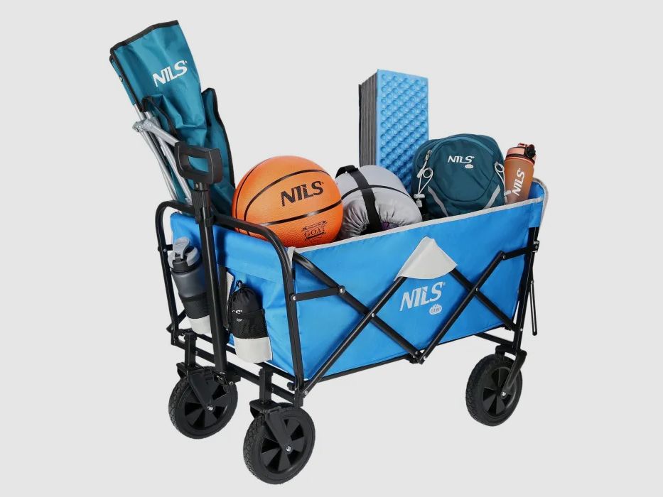 NC1606 Handwagen Grau-Blau 125L Nils Camp