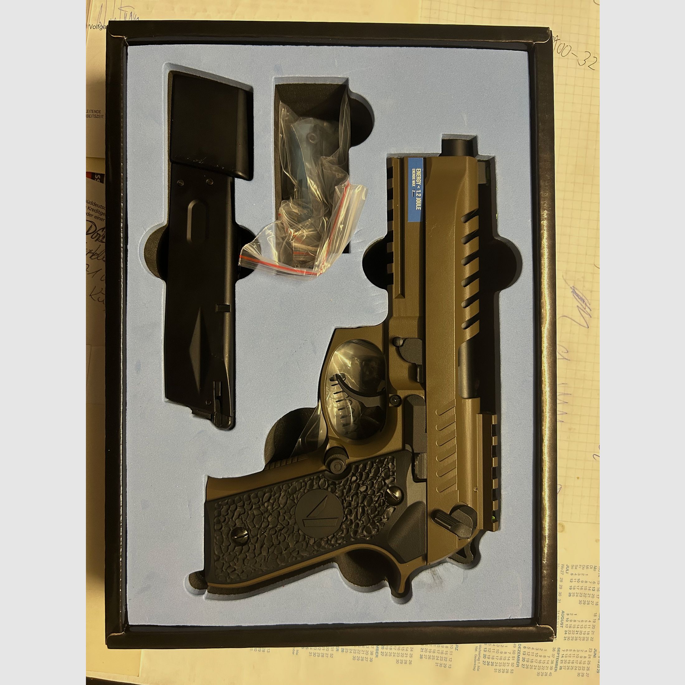 Vorsk VM9 Terre Sombre Airsoft GBB incl. Gaz 2x comme neuf
