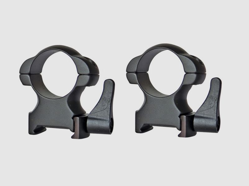 Anelli alti in acciaio, diametro 30mm, serraggio a leva, per rail da 21mm, immagine 2 di 2