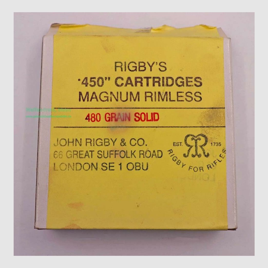 Rigby - Inghilterra cartucce per fucile .450MagRimless