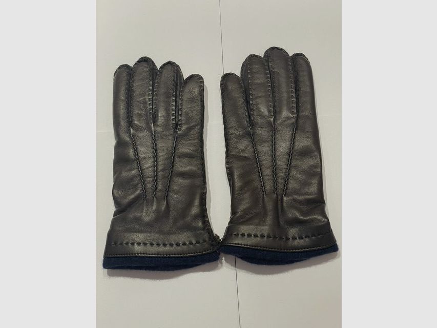 ROSI COLLECTION Handschuhe aus Leder und Cashmere Dunkelbraun, Bild 2 von 3