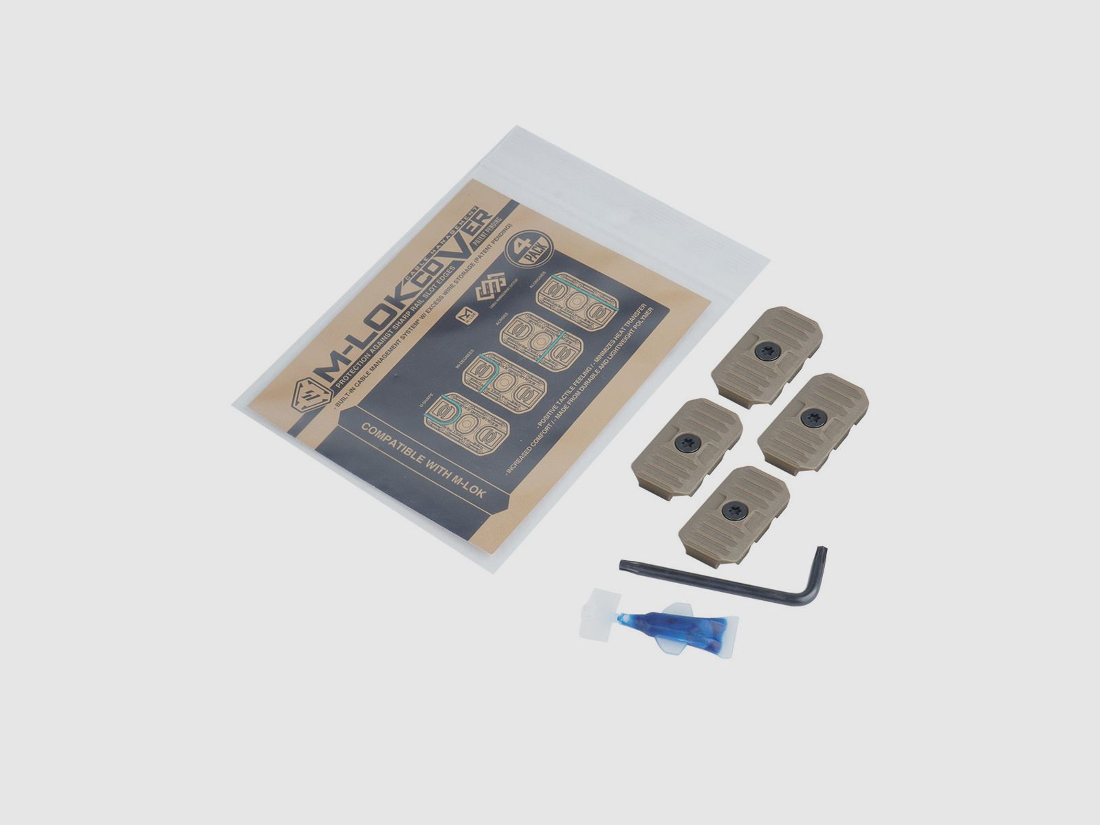 Strike Industries – Couvre-rails avec système de gestion des câbles – 4 pièces – FDE – SI-AR-CM-COVER-S-FDE, image 2 sur 3
