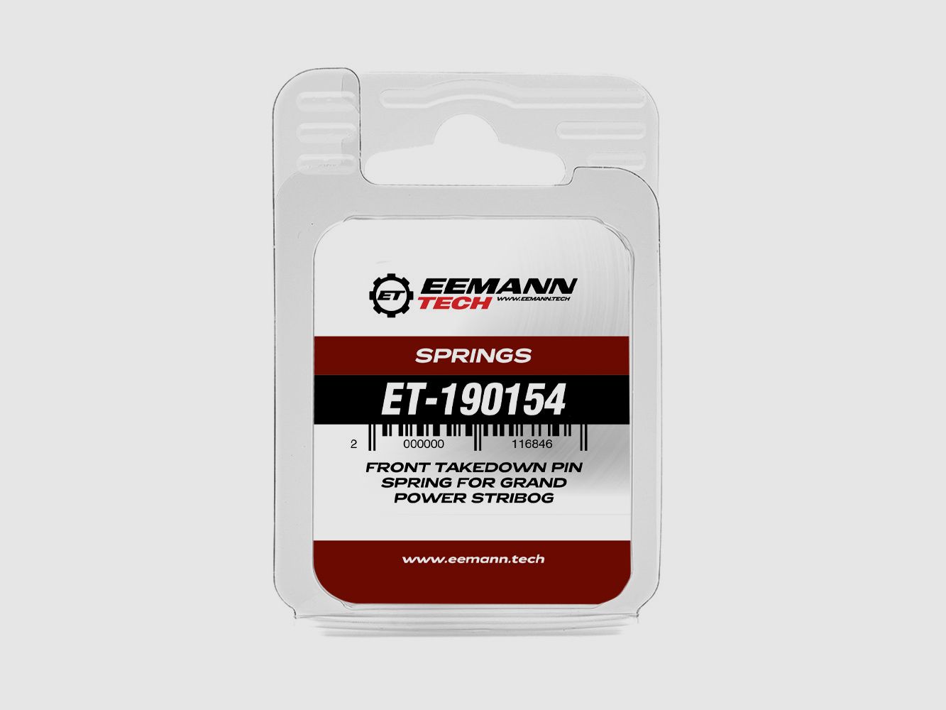 Resorte del pasador de desmontaje delantero Eemann Tech para Stribog Grand Power, imagen 3 de 3
