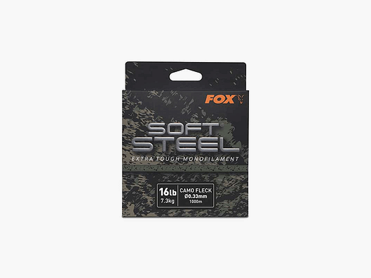 FOX – SOFT STEEL EXTRA TOUGH MONOFILAMENT 16lb 7.3kg CAMO FLECK Ø0.33mm 1000m