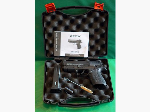 Retay X Treme Schreckschuss Pistole 9mm P.A.K. brüniert (PTB 1042) NEU!