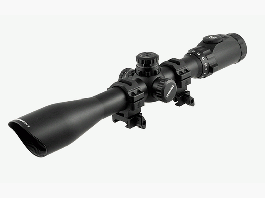 Celownik optyczny UTG 4-16x44mm ZF z 36-kolorowym Mil-dot, z montażem