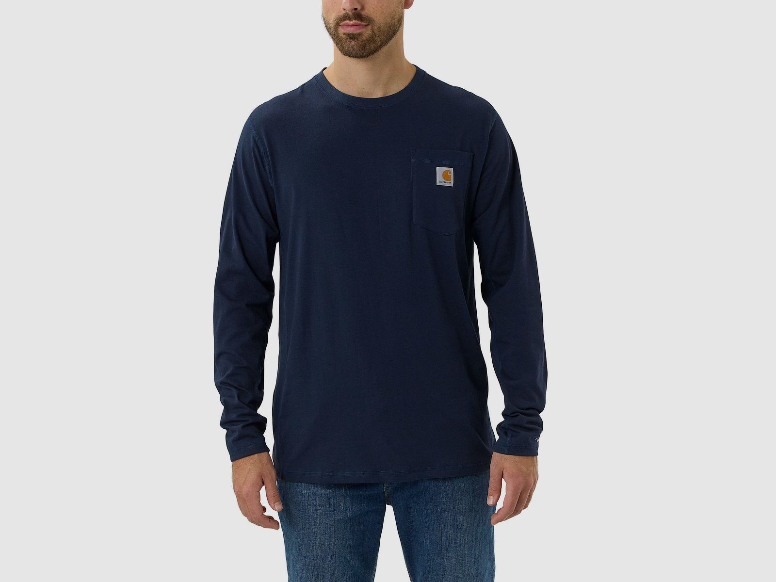 Carhartt Force Pocket T-Shirt a Maniche Lunghe Uomo Navy S