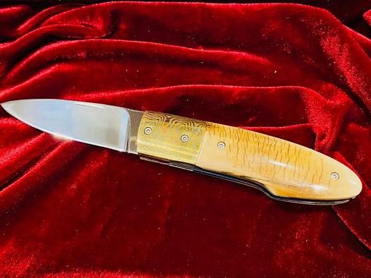DNC Pocket Knife Gepard RWL34 Mammoth Ivory