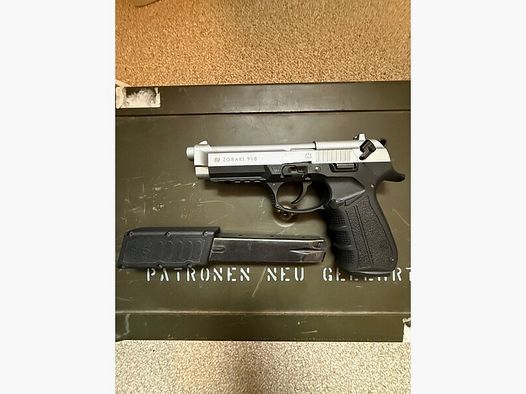Zoraki 918 chrom matt mit 30 Schuss Magazin