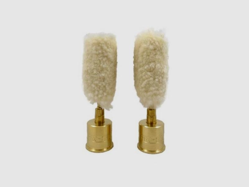2 Cartucce a Vuoto in Ottone con Mop in Lana Fucile 12GA