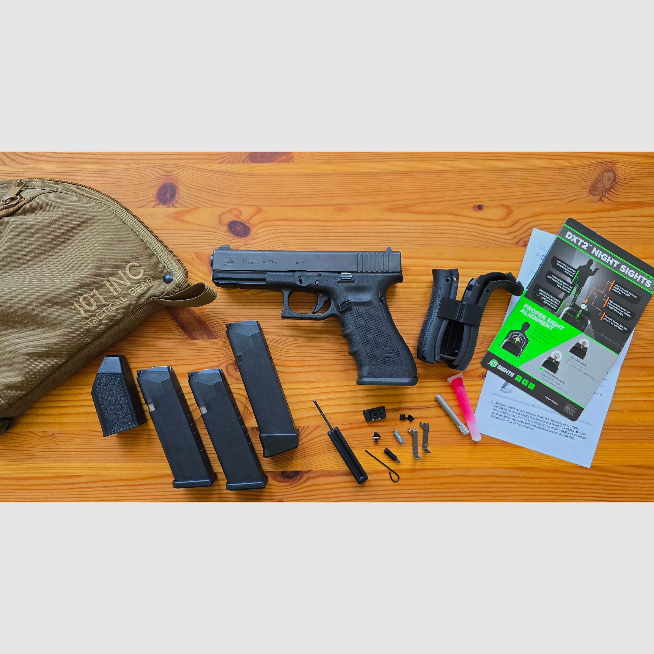 Glock 17 Gen 4 mit XS Sights Tritium | Komplettpaket