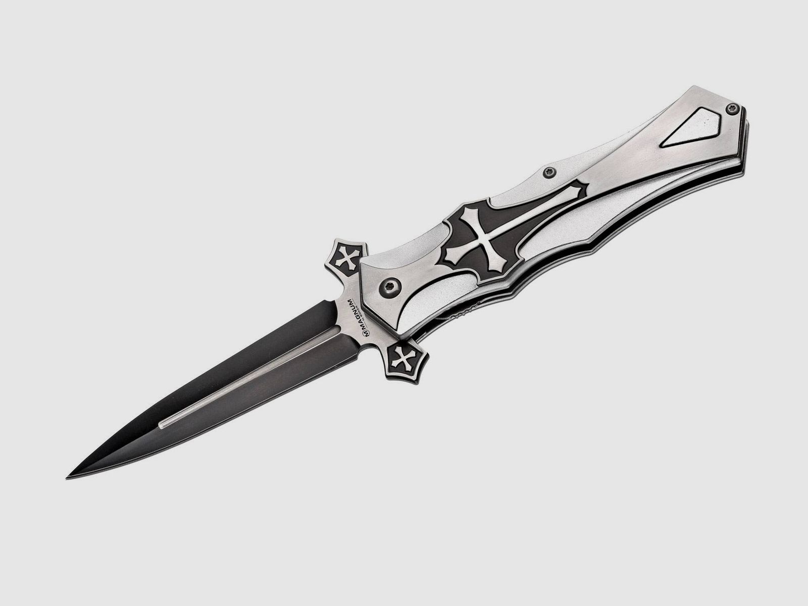 Crusader pocket knife legal single-edged Gothic stiletto
