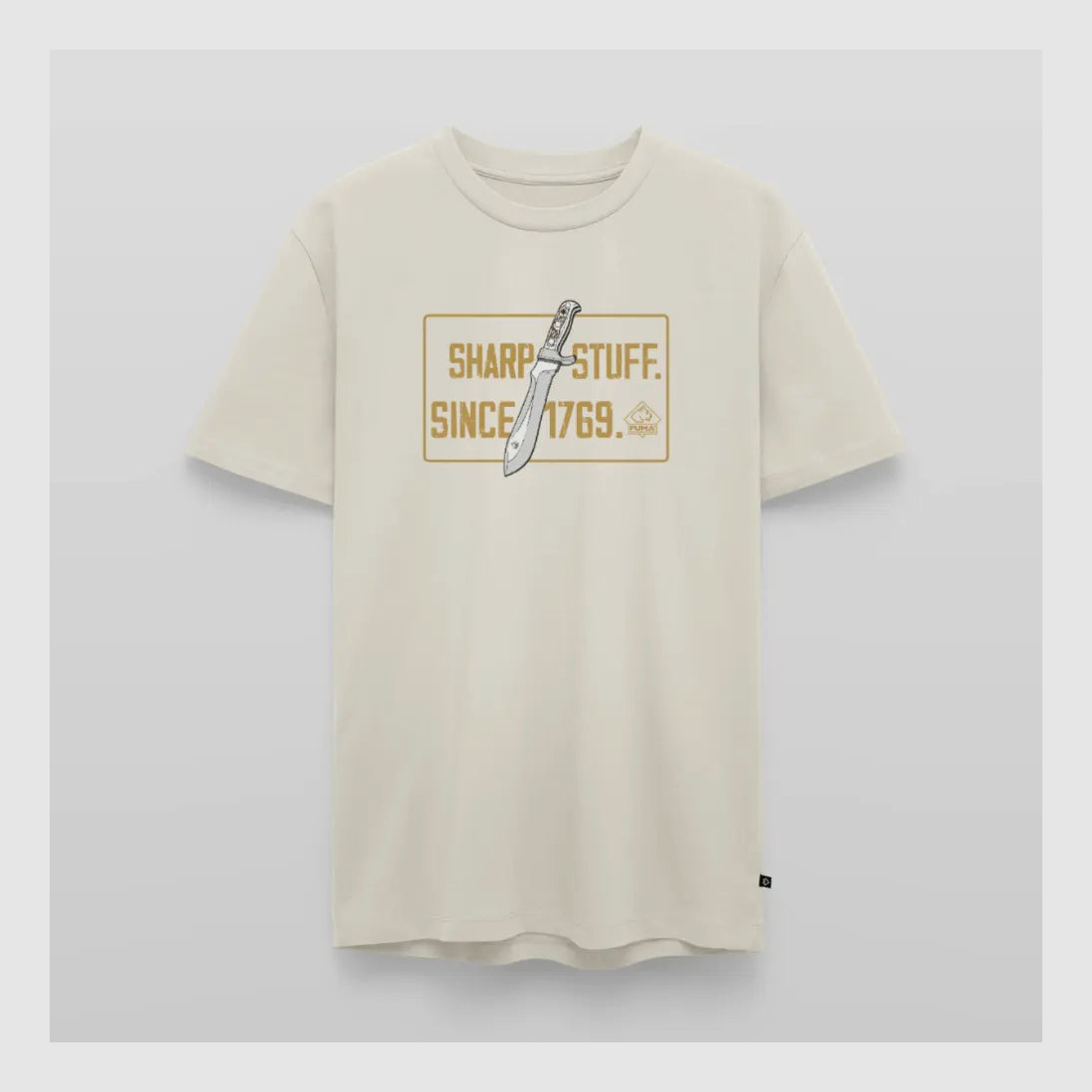 PUMA Męska Premium Koszulka "Sharp stuff since 1769 Gold"