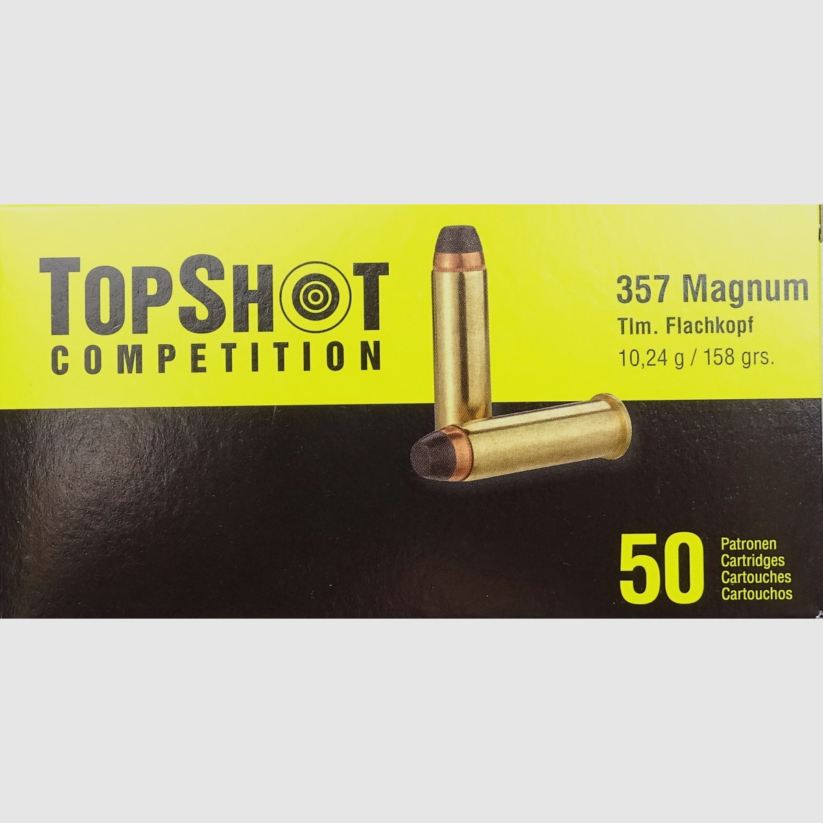 TopShot .357Magnum Tlm. Flachkopf 158grs - 50 Schuss
