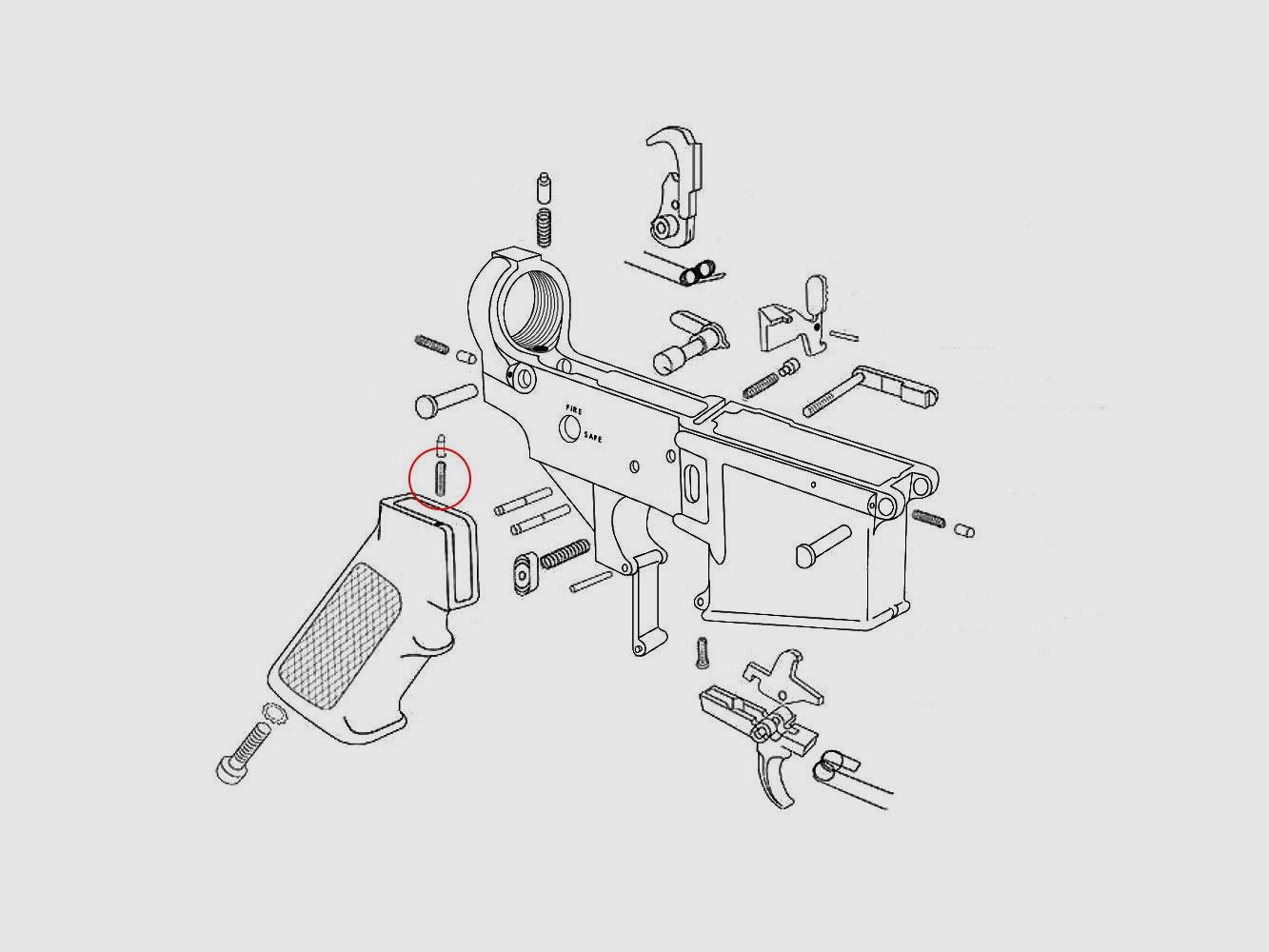 Selector Retention Spring Eemann Tech AR-15, image 2 of 3