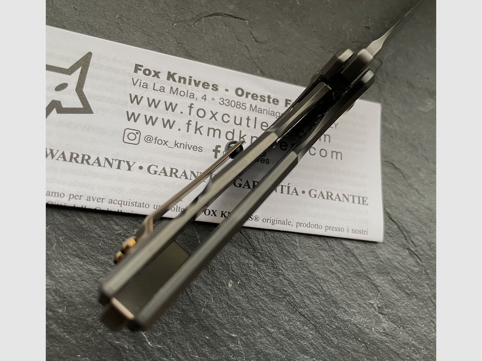 Fox Knives Suru FX-526 TI BB Black PVD Voxnaes M390 Titan Folder
