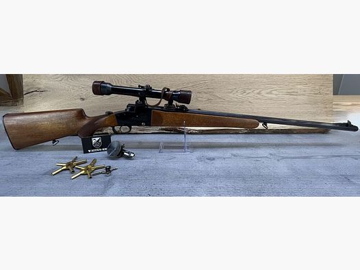 Fucile da tiro a blocco verticale - Fritz Langenhan Mod. 1936 + mirino Zielvier e .22lr