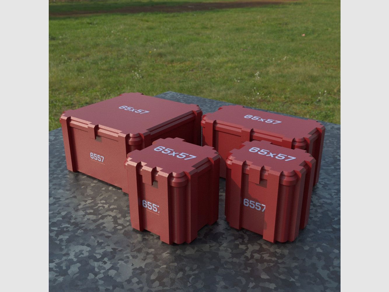 Filamelt ammunition box / Ammo Box 6.5x57 - cartridge box 'flip lid' - 20 / 25 / 50 / 100 rounds