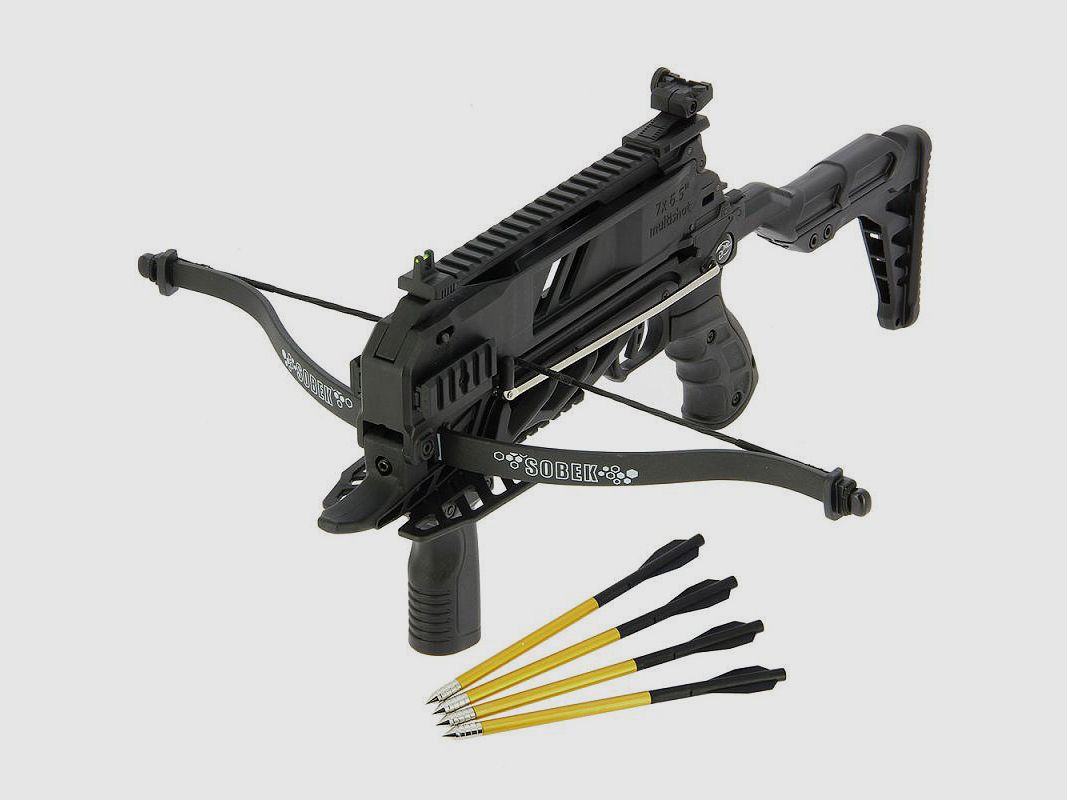 SOBEK Kusza Pistoletowa 80 lbs czarna z magazynkiem