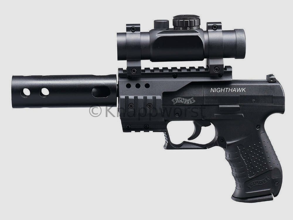 Umarex Walther Nighthawk CO2 Set, schwarz, 4,5mm