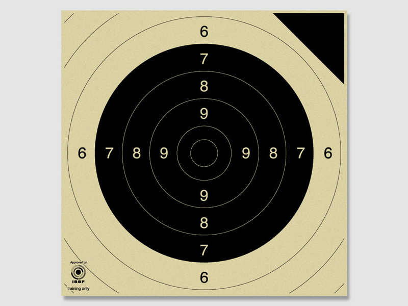 KRÜGER Schießscheiben - 3130P - Probespiegel für Pistole 25/50m & Gewehr 100m