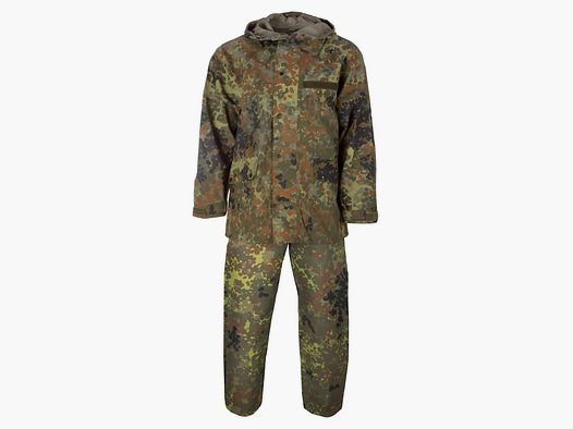 Bundeswehr Original BW Rain Protection Suit Flecktarn Used