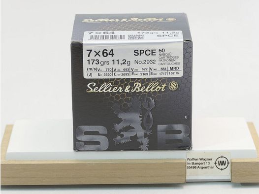 Sellier & Bellot SPCE 173grs. A50 7x64