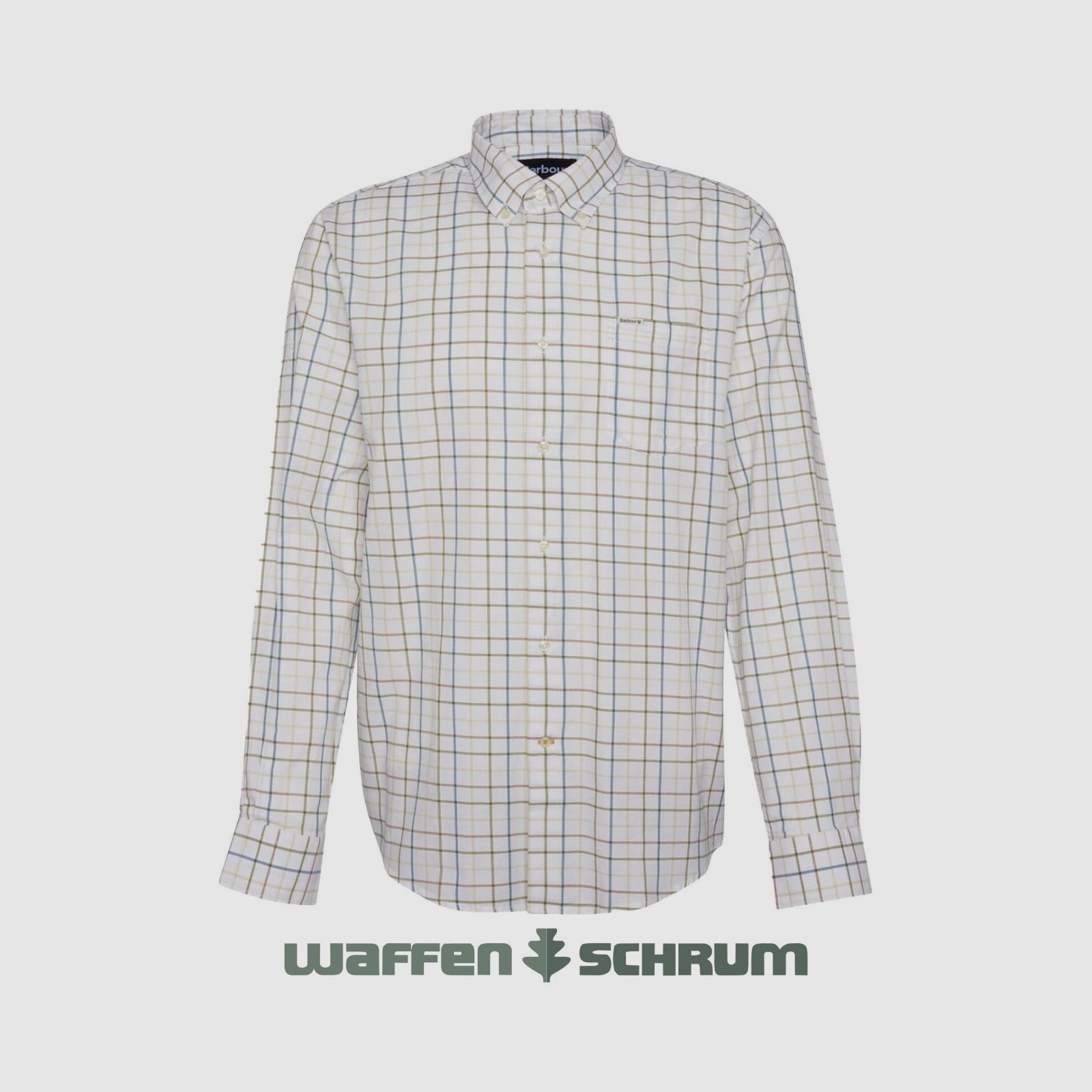 Barbour Hemd Caswell Tattersall Pine Green