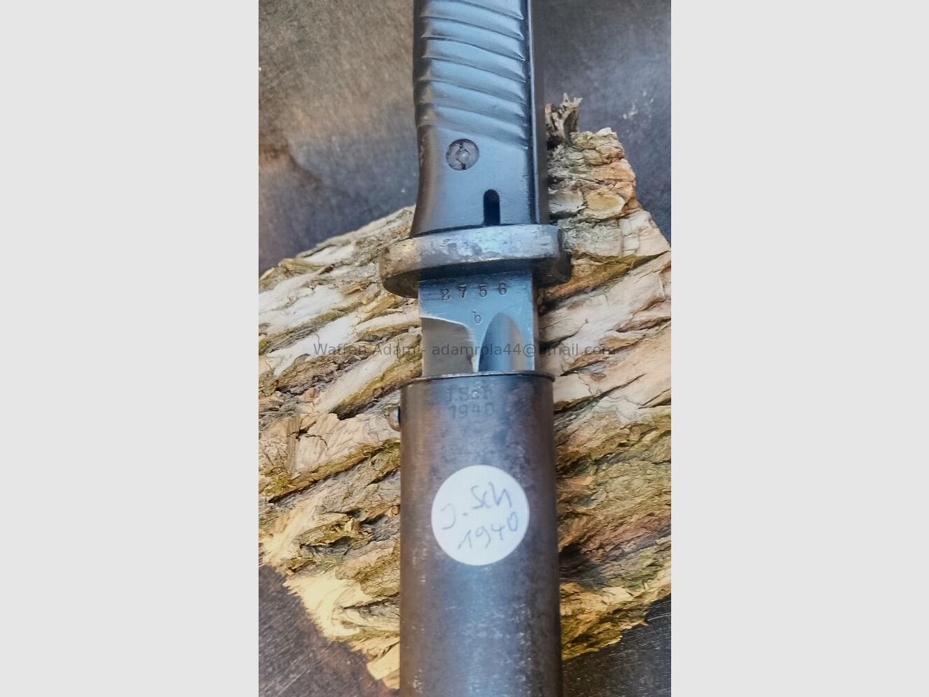 Bajonett M84/K98 K. 98k 1940 / Hersteller : "J.Sch" nummerngleich!