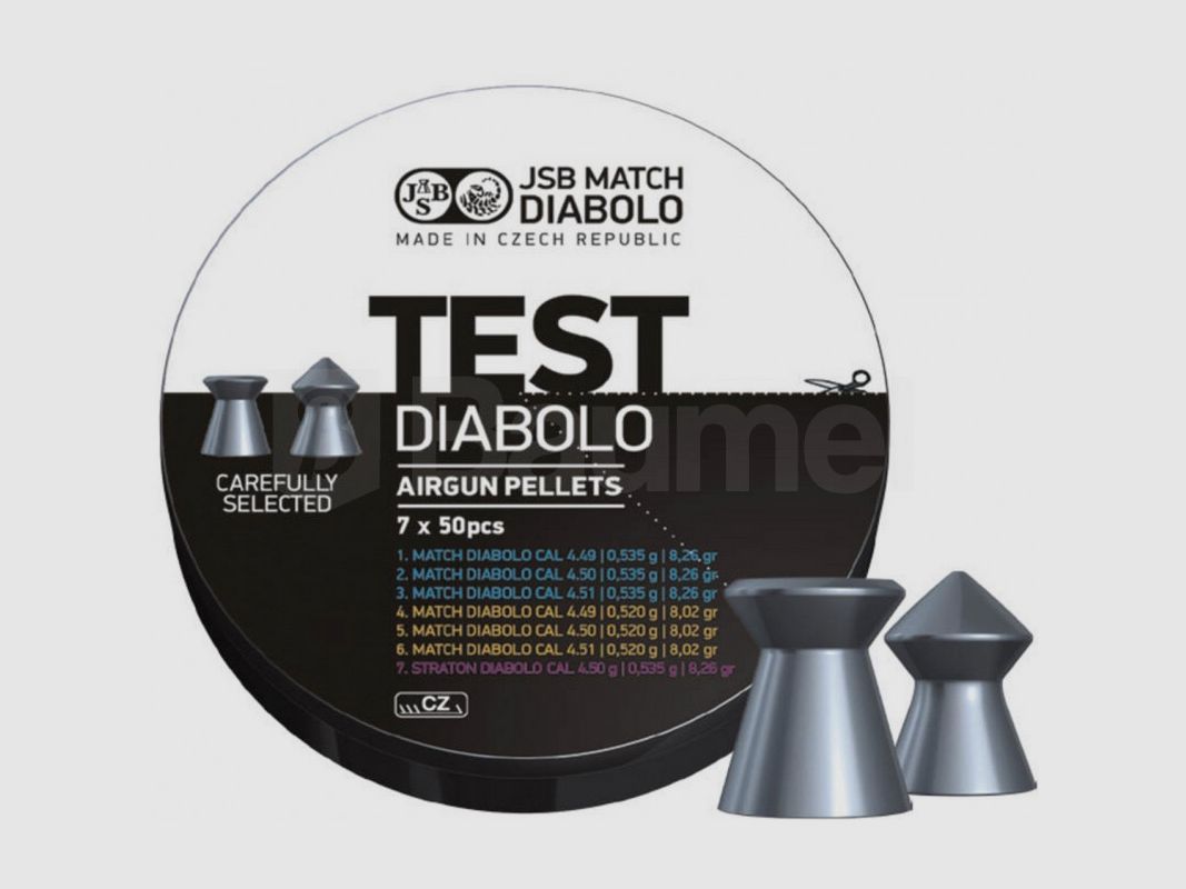 SCATOLA DA 350 PALLINI JSB DIABOLO MATCH TEST PESO MEDIO CAL. 4,5