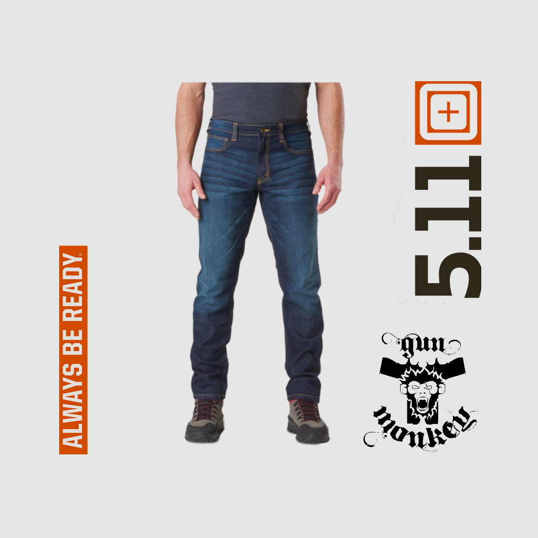 5.11 Defender Flex Jean Slim, color 649 DW Indigo, talla 36/34 (74465), imagen 1 de 3