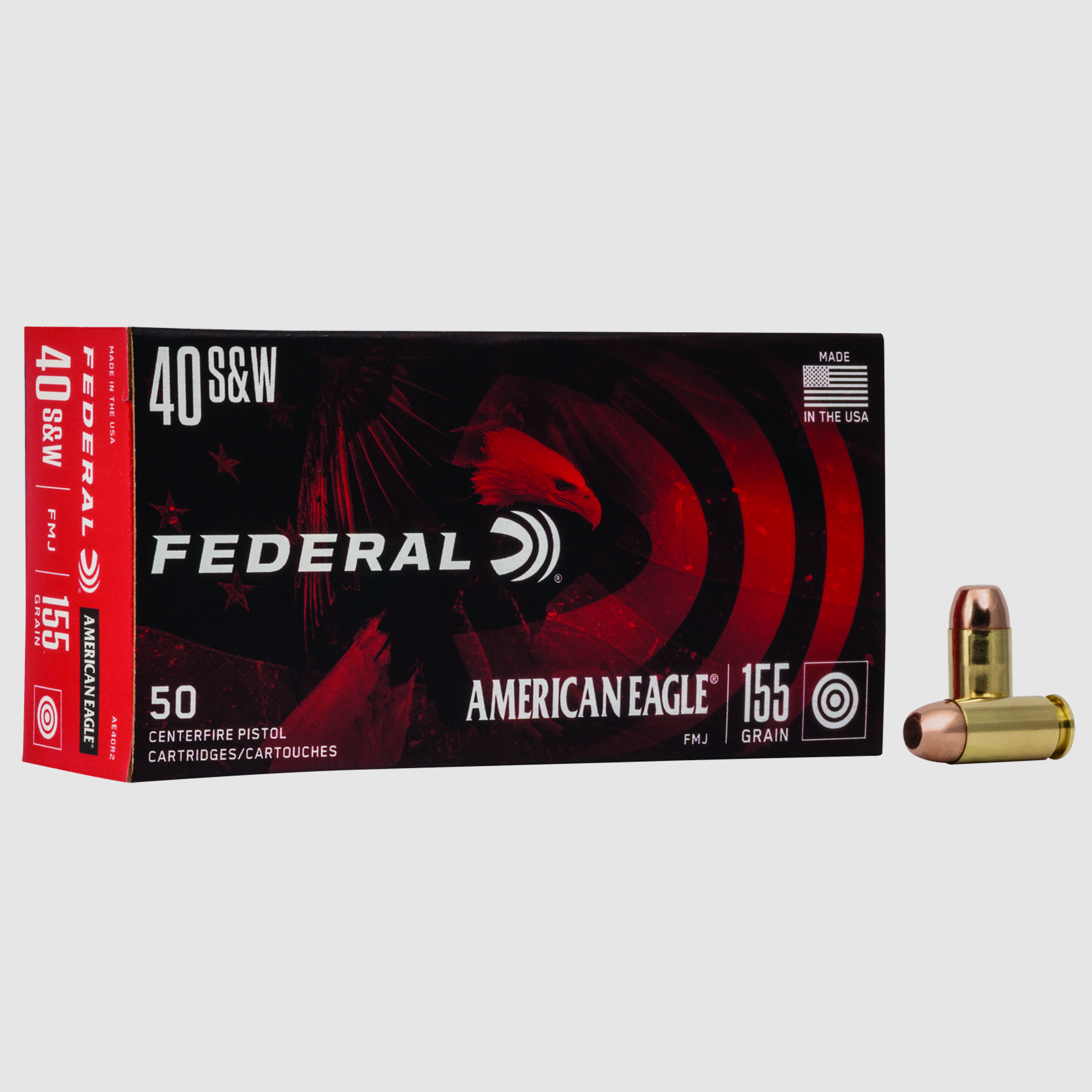 Federal Pistol Ammunition American Eagle .40 S&W 10g Full Metal Jacket