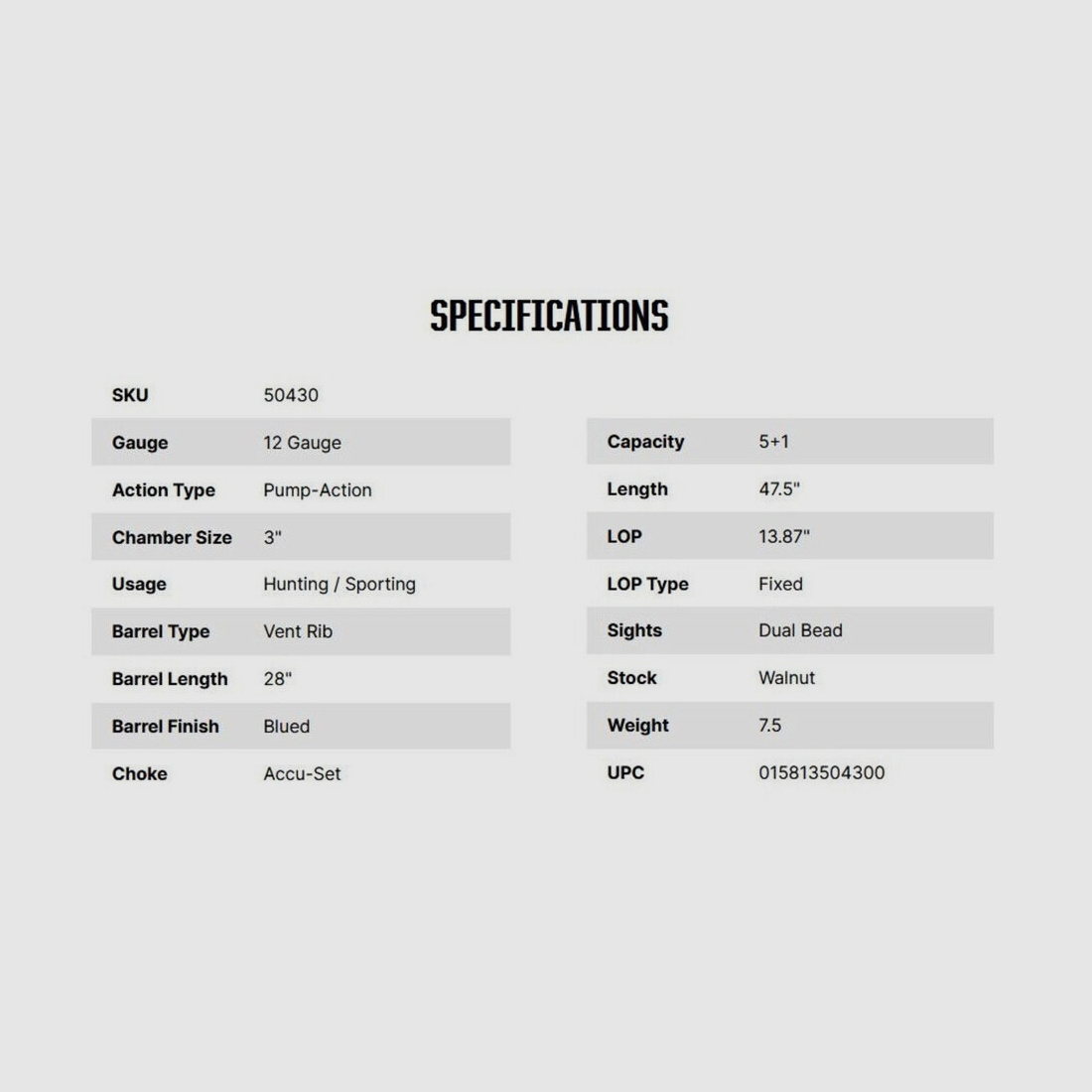 Mossberg 500 Retrograde 28" (28 pollici) 12/76