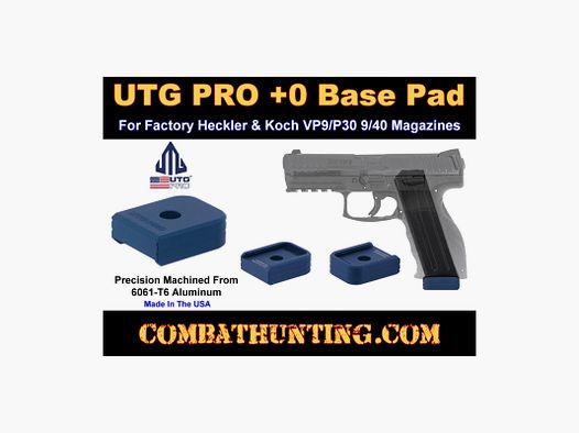 UTG PRO +0 Base Pad, HK VP9/P30 9/40, Aluminio Azul Mate