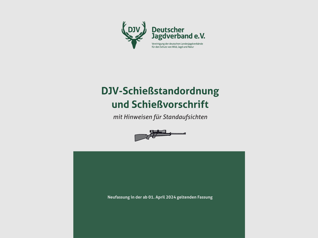 Broschüre "DJV-Schießstandordnung und Schießvorschrift"