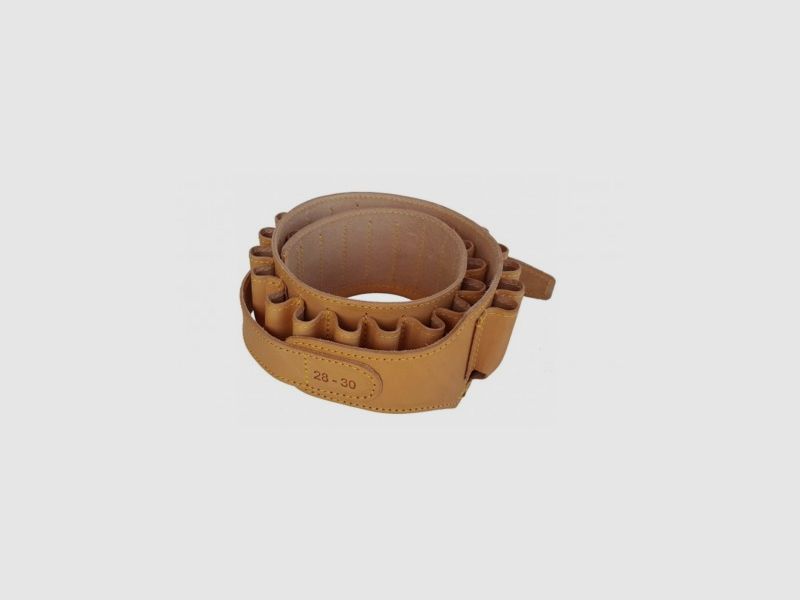 VENTURINI Patronentasche aus braunem Leder Kal.28 30 Fächer
