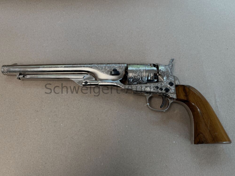 Perkussionsrevolver Galesi Rigarmi Brescia Army 1860 handgraviert .44(BlackPowder)