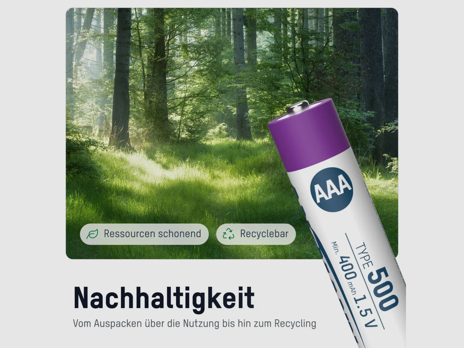 Ansmann batterie Li-Ion AAA confezione da 4 con cavo di ricarica