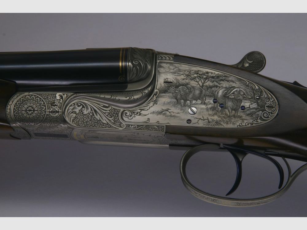 Ziegenhahn & Sohn, cerradura lateral, rifle doble de gran caza Big Five