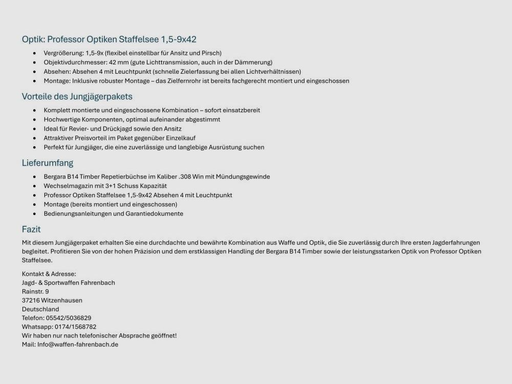 Bergara B14 Timber 18"