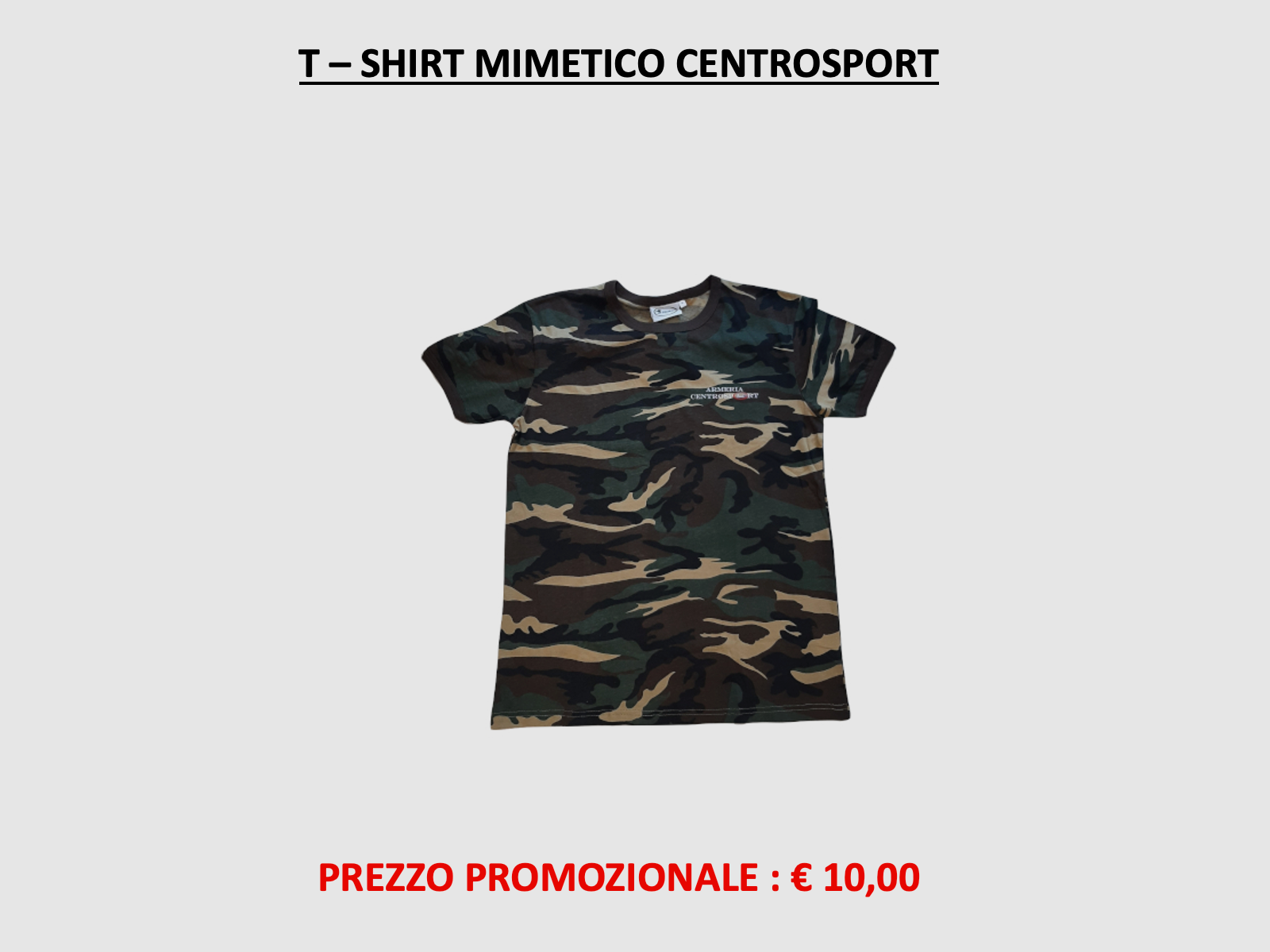 FOLLOWME! – T- shirt armeriacentrosport mimetico, immagine 1 di 3
