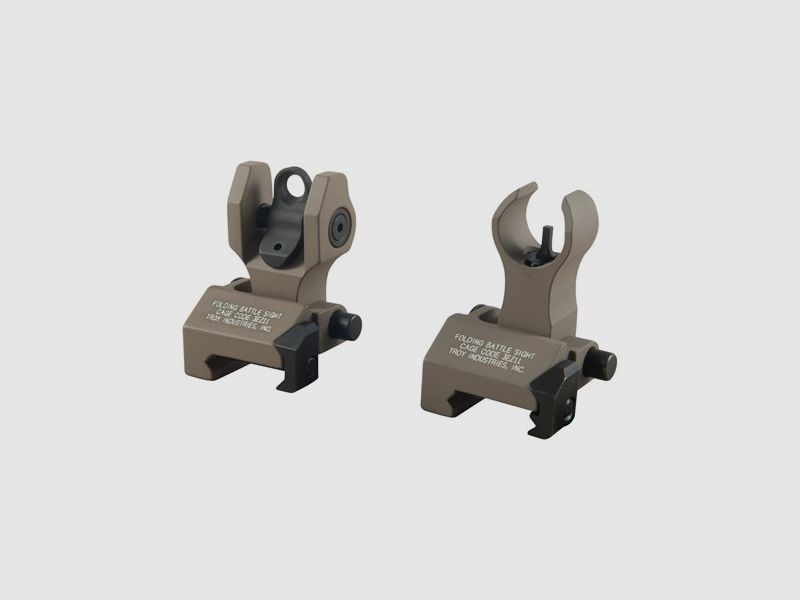 TROY INDUSTRIES AR-15 Klapp-Frontvisier-Set im HK-Stil Dunkelbraun, Bild 1 von 2