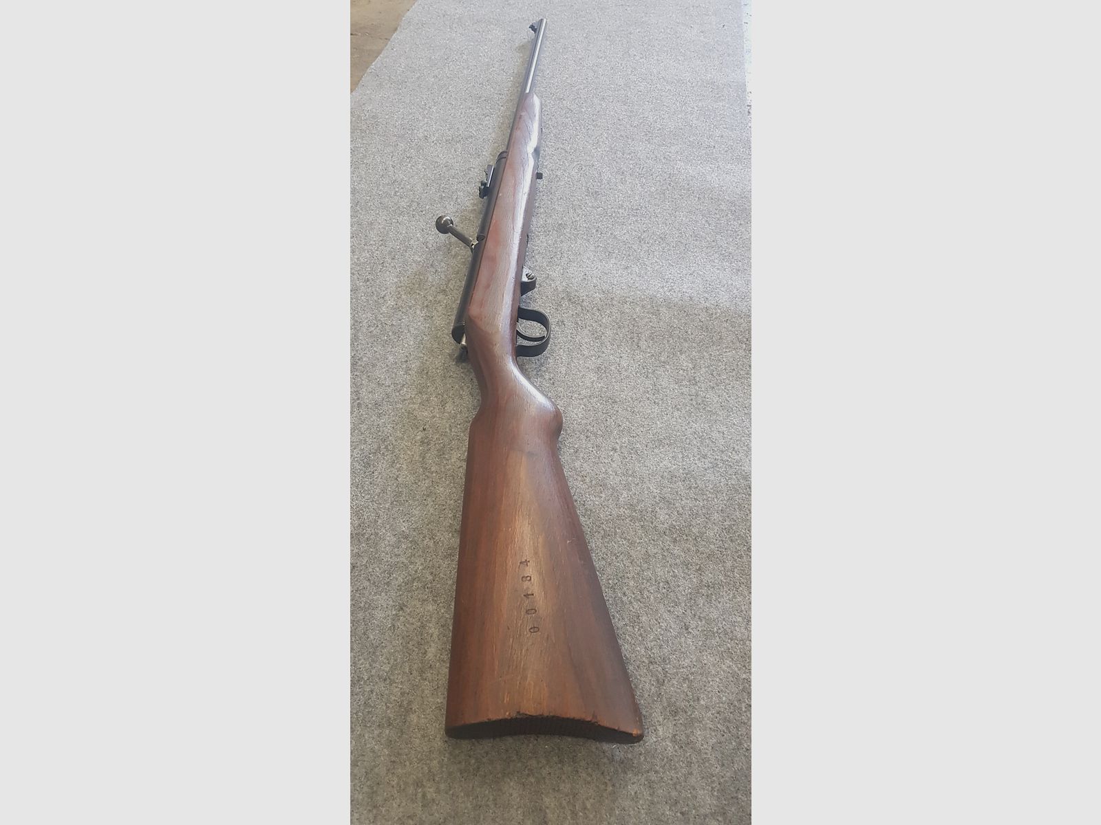 Haenel Mod. 49a  mit  dunklen Schichtholzschaft von 1953 im schönen Zustand Durchlader kein 310