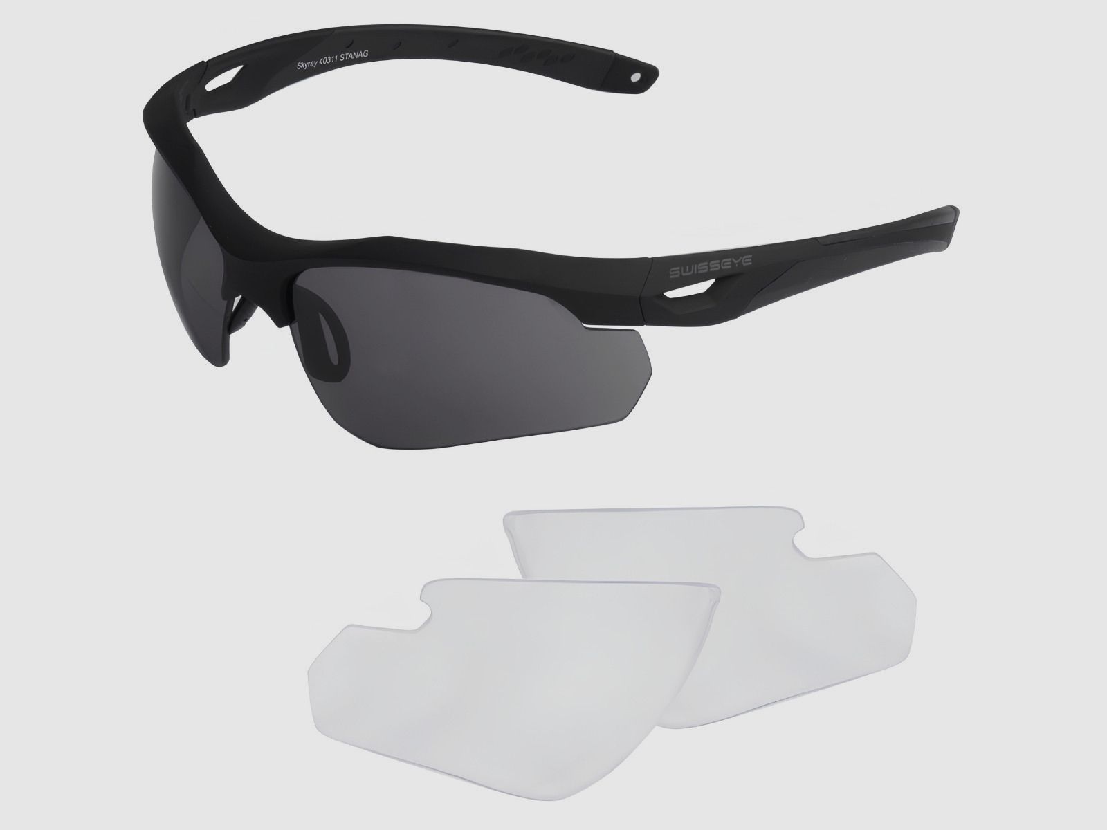 Swiss Eye - Okulary ochronne Skyray - Wymienne wizjery - Czarny - 40311, zdjęcie 1 z 4
