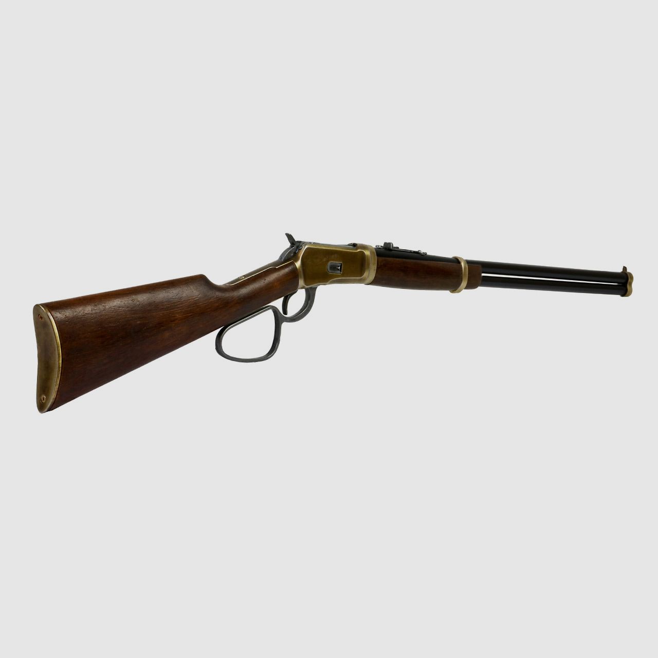 Deko Westerngewehr Kolser Winchester Mod. 92 Carbine Long Range USA 1892 realistisches Repetieren mit HĂĽlsenauswurf LĂ¤nge 108 cm messing