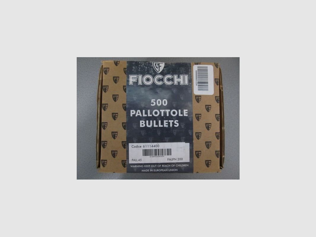 FIOCCHI Pociski BLIND kal. 45 200GR, zdjęcie 1 z 2