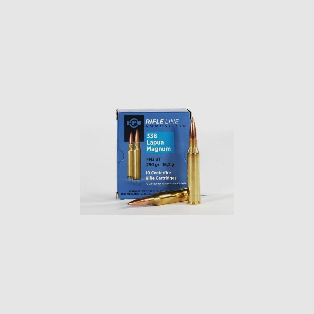 .338 lapua Magnum PPU FMJ BT 16,2g 250gr