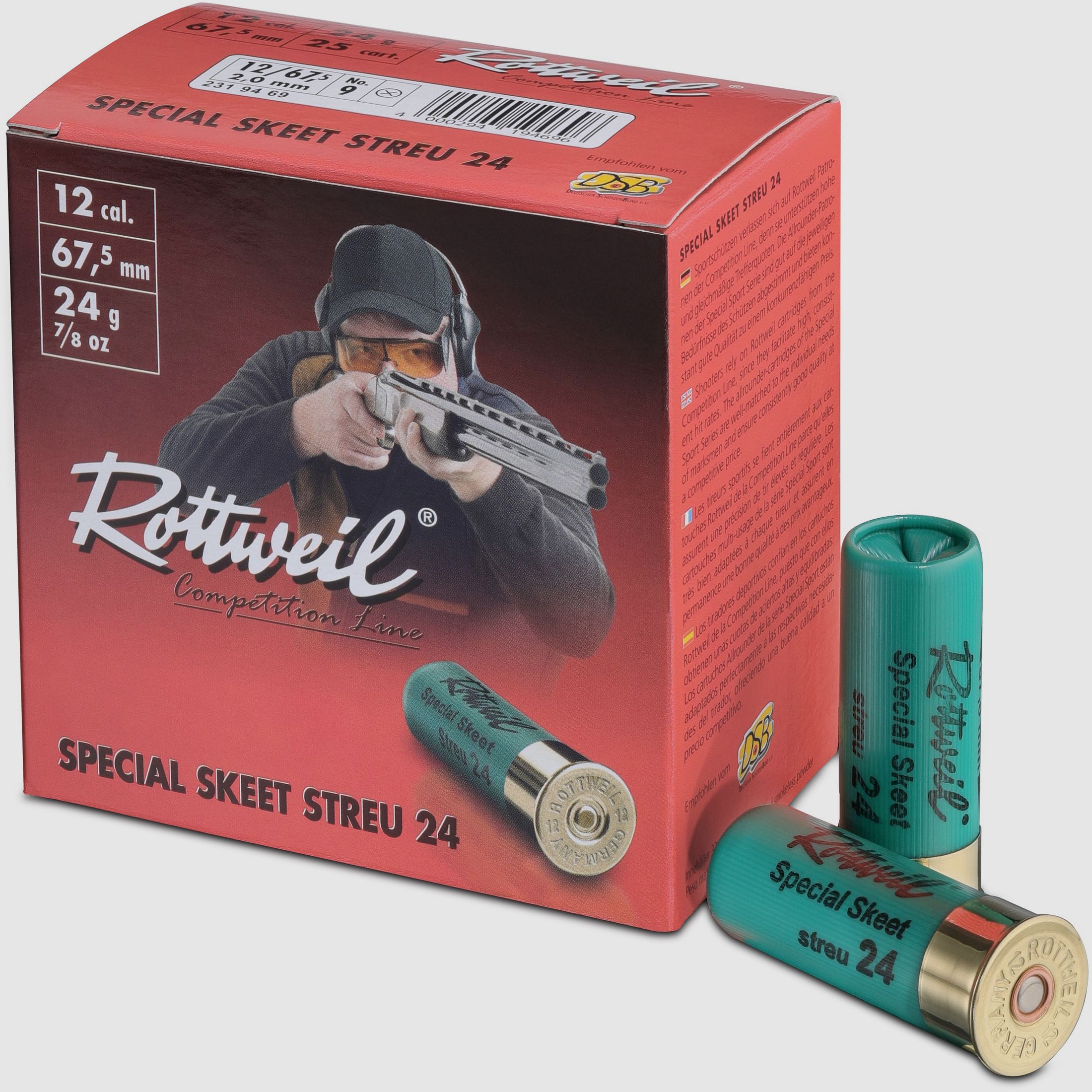 Rottweil Sp.Skeet Streu 24 2,0 12/67,5, 25 Patronen