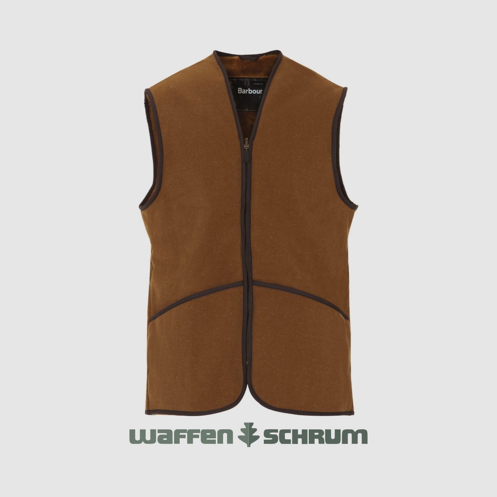 Barbour Zip-In Fleece Vest Warm Pile Brown